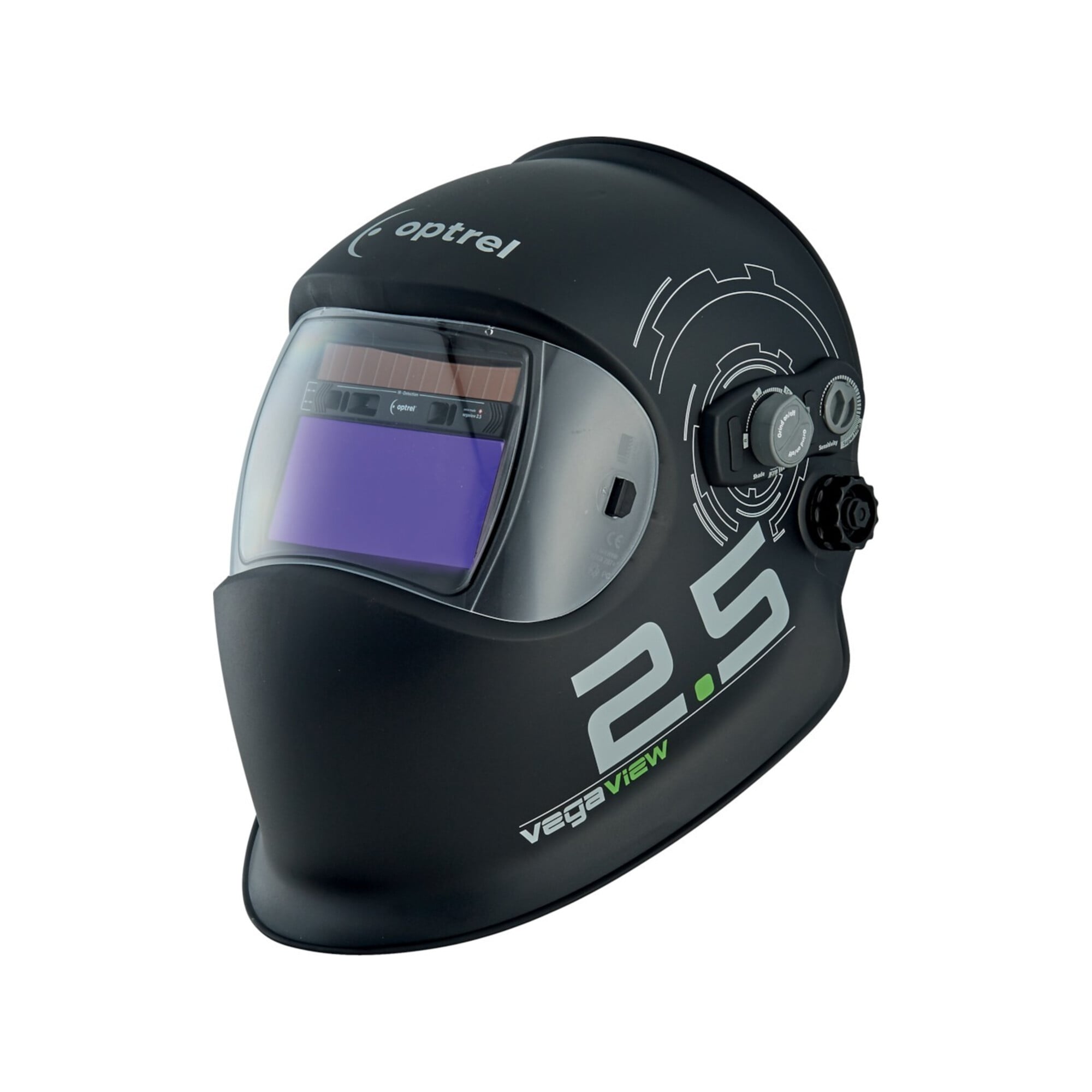 Optrel Schweißerschutzhelm Vegaview2.5 Batterielebensdauer ca.3000 h 90x110mm DIN 8-12