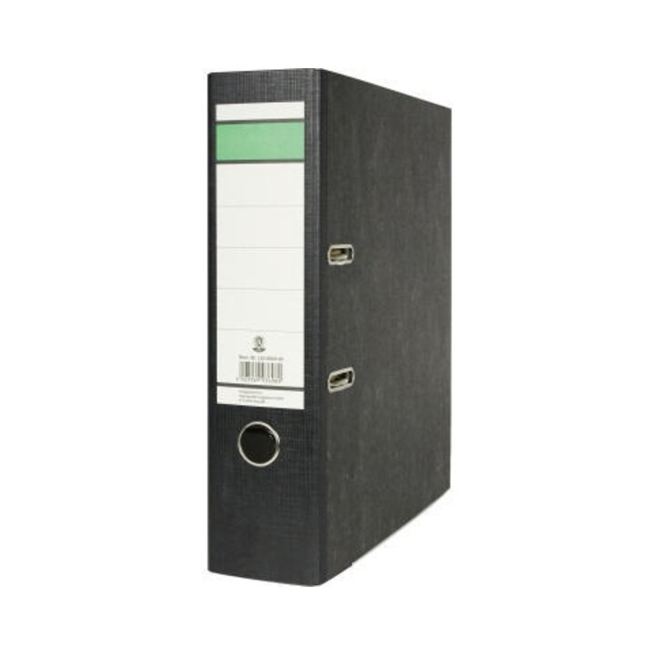 Ordner DIN A4 80mm Recycling Pappe schwarz