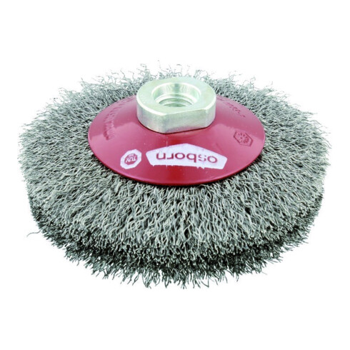 Osborn Brosse conique acier ondulé M14 100x20mm
