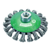Osborn Brosse conique en acier M14 100 mm torsadée