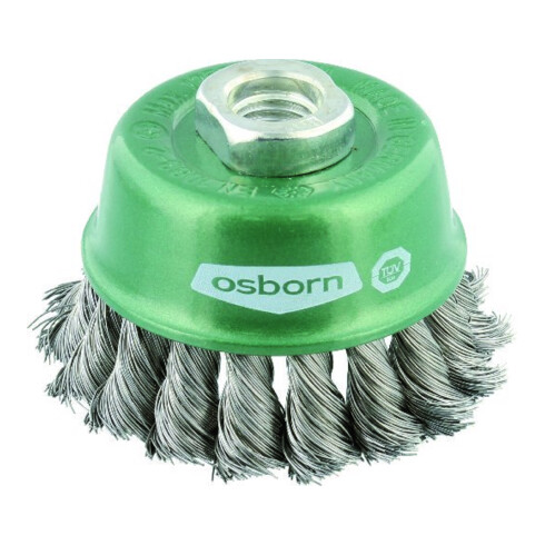 Osborn Brosse en pot inox M14 65 mm torsadée