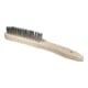 Osborn handborstel 295/145, gladde roestvrij stalen draad 0,30 mm T25 houten body / 4 rijen materiaal nr. 1.4571-1