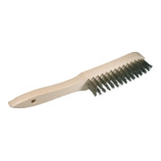 Osborn Handstick Brush 295/145, filo di acciaio inossidabile crimpato 0,30 mm T25 Corpo in legno / 3 file