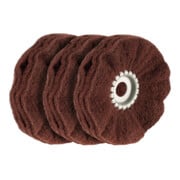 Osborn Set di anelli in vello abrasivo, 3pz. (A), per satinatura medio-fine, ⌀100mm