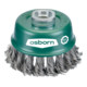 Osborn Spazzola a tazza D65, filettatura M14x2,0 filo di acciaio inox annodato 0,50mm T20-1