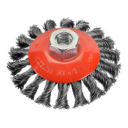Osborn Spazzola conica D100x13mm, filettatura M14x2,0 filo d'acciaio annodato 0,50mm T22