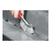 Osborn Spazzola manuale universale 265/140, filo d'acciaio crimpato 0,30 T25 manico in plastica rosso-3