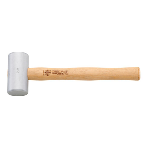 OSCA Marteau en aluminium cylindrique avec manche en hickory 1000g