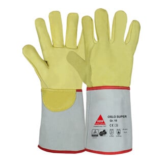 Hase Gants de soudeur Oslo-Super en cuir de vachette grainé