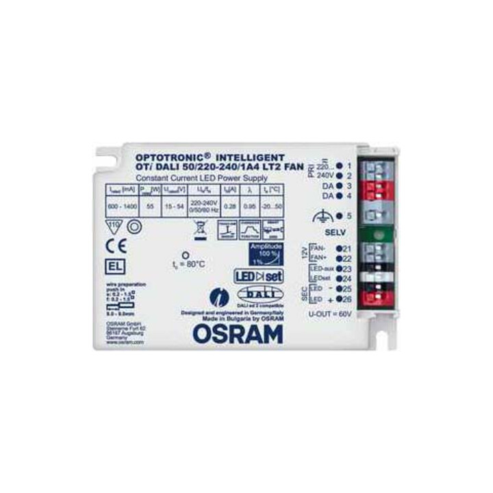 OSRAM Ballasts LED Convertisseur 600...1400mA, 50W OTiDALI502202401A4LT