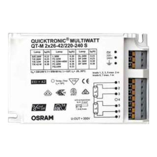 OSRAM BETRIEBSGERÄTE Elektronischer Trafo QT-M2x26-42/220-240S