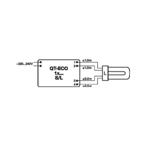 OSRAM BETRIEBSGERÄTE Elektronischer Trafo QTECO1x4-16/220-240S