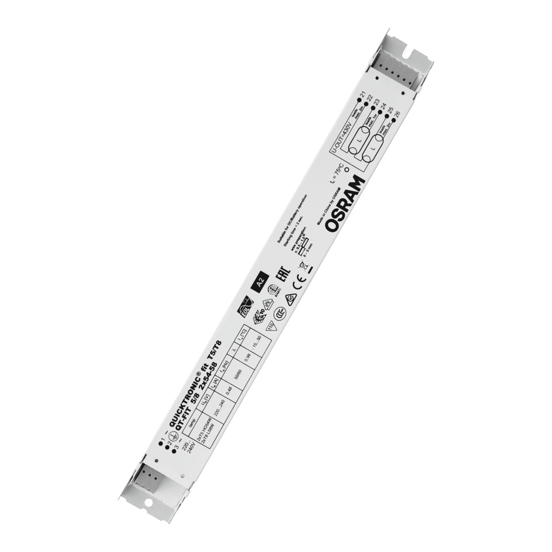 OSRAM BETRIEBSGERÄTE Transformateur électronique QT-FIT 5/8 2x54-58