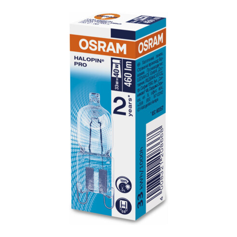OSRAM LAMPE Halogenlampe HALOPIN ECO 33W 230V G9 66733