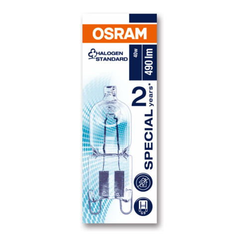 OSRAM LAMPE Halogenlampe HALOPIN OVEN 40W 230V G9 66740