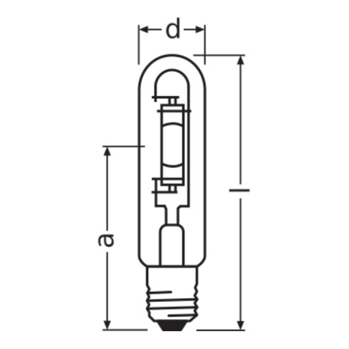 OSRAM LAMPE Halogenmetalldampflampe HQI-T 400/N E40 12X1