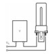 OSRAM LAMPE Kompaktleuchtstofflampe DULUX D10W/830-5
