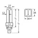 OSRAM LAMPE Kompaktleuchtstofflampe DULUX D13W/830-4
