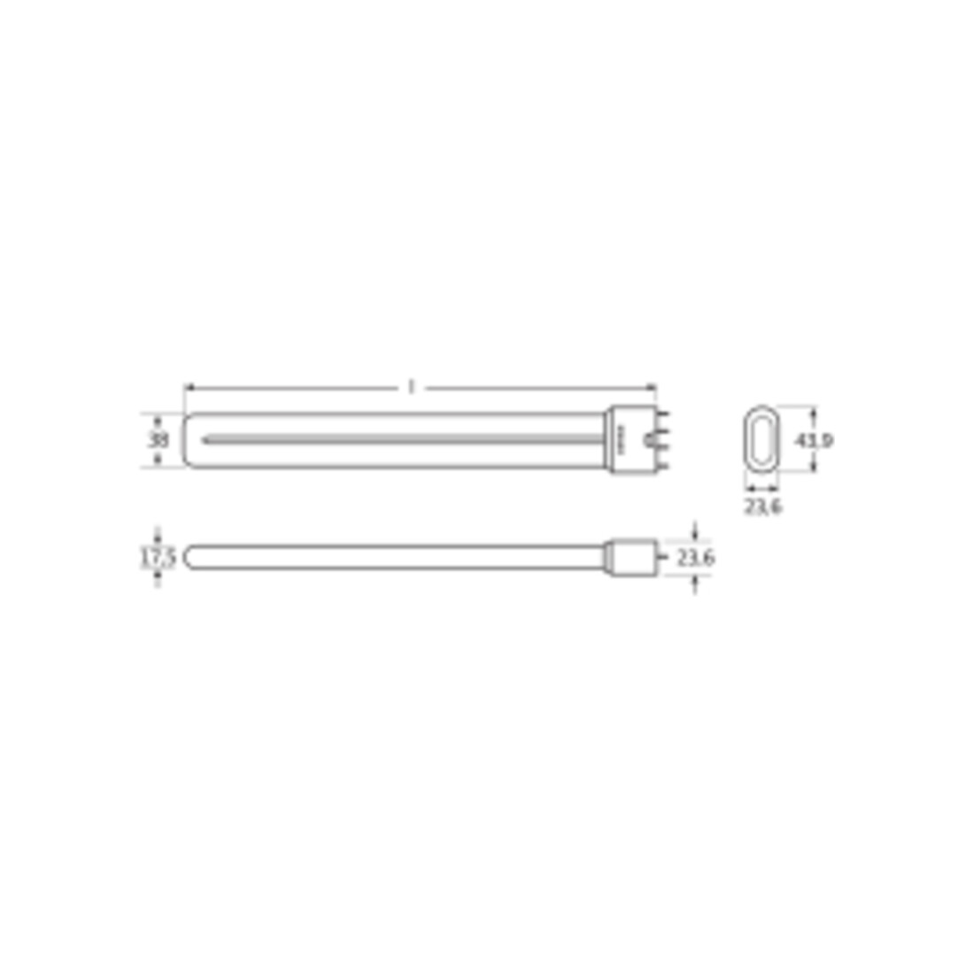 OSRAM LAMPE Kompaktleuchtstofflampe DULUX L24W/840