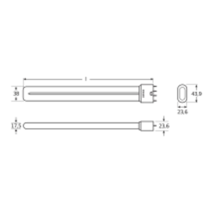 OSRAM LAMPE Kompaktleuchtstofflampe DULUX L24W/840