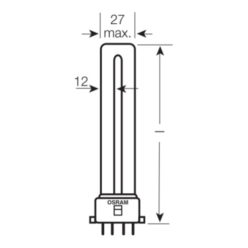 OSRAM LAMPE Kompaktleuchtstofflampe DULUX S/E 7W/840