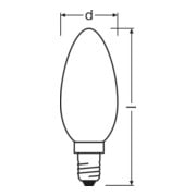 OSRAM LAMPE LED-Kerzenlampe E14 827, dim. PCLB40D4,8827GLFRE14-4