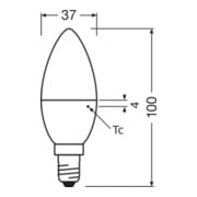 OSRAM LAMPE LED-Kerzenlampe E14 827 LEDPCLB404,9827FRE14-5