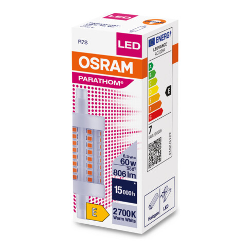 OSRAM LAMPE LED-Lampe 78mm R7s, 827 LEDPLI78606,5W827R7S