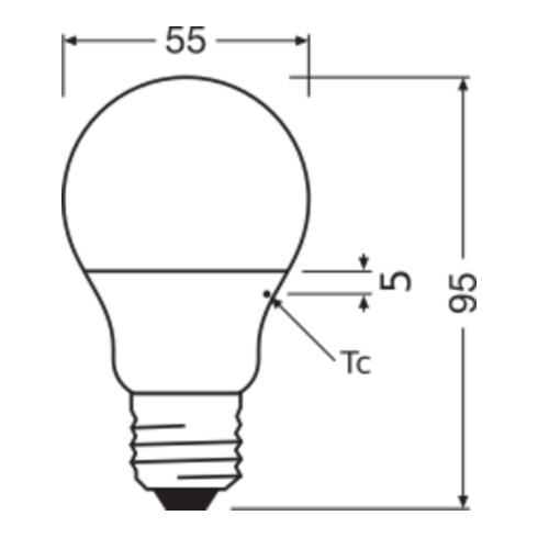 OSRAM LAMPE LED-Lampe E27 827 LEDPCLA404,9827FRE27