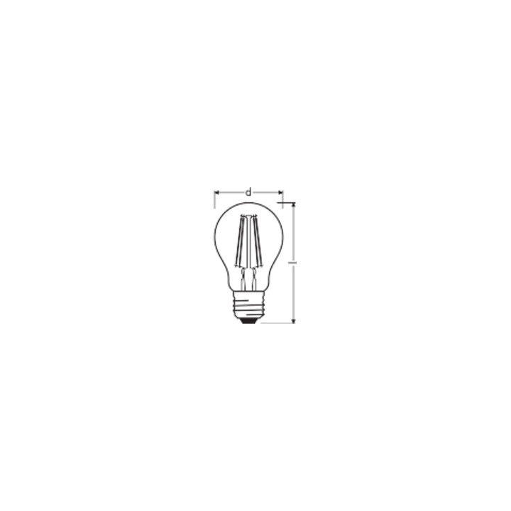 OSRAM LAMPE LED-Lampe E27 827 LEDPCLA404W827FILE27