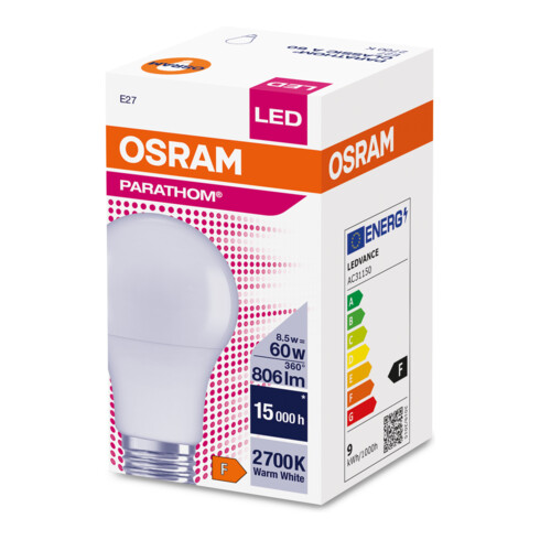 OSRAM LAMPE LED-Lampe E27 827 LEDPCLA608,5827FRE27