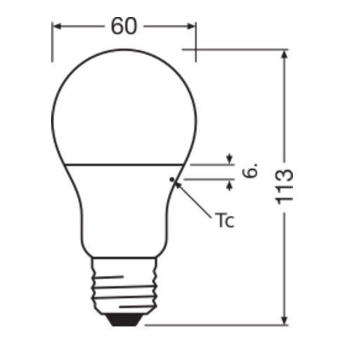OSRAM LAMPE LED-Lampe E27 827 LEDPCLA608,5827FRE27