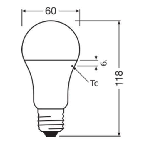OSRAM LAMPE LED-Lampe E27 827 LEDPCLA7510W827FRE27
