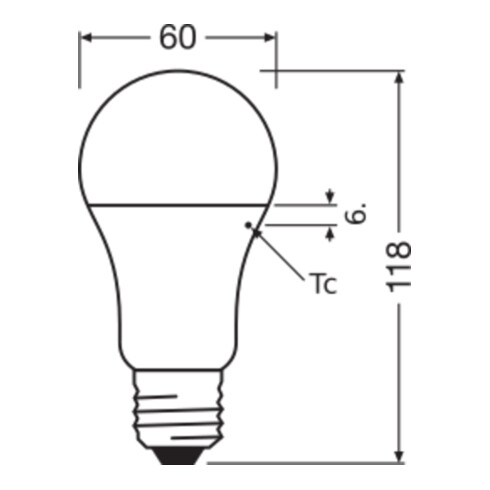 OSRAM LAMPE LED-Lampe E27 840 LEDPCLA10013840FRE27