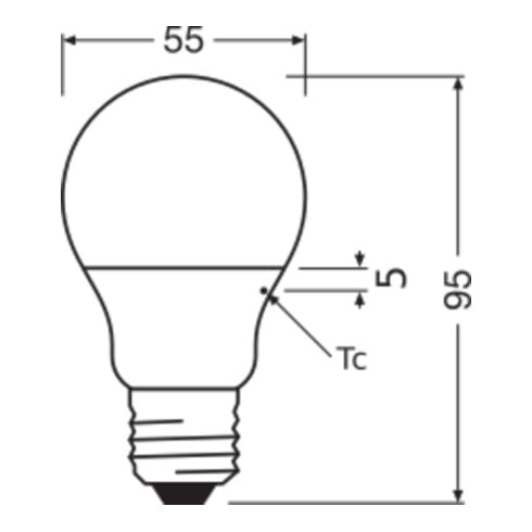 OSRAM LAMPE LED-Lampe E27 840 LEDPCLA404,9840FRE27