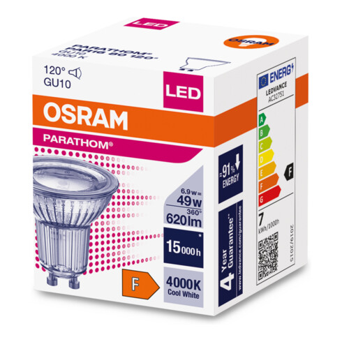 OSRAM LAMPE LED-Reflektorlampe PAR16 GU10, 840 LPPAR16801206,9W840