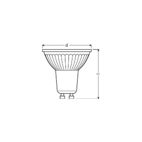 OSRAM LAMPE LED-Reflektorlampe PAR16 GU10, 930, dim. LPPAR16D80368,3W930