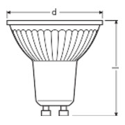 OSRAM LAMPE LED-Reflektorlampe PAR16 GU10, 940, dim. LPPAR16D80368,3W940-3