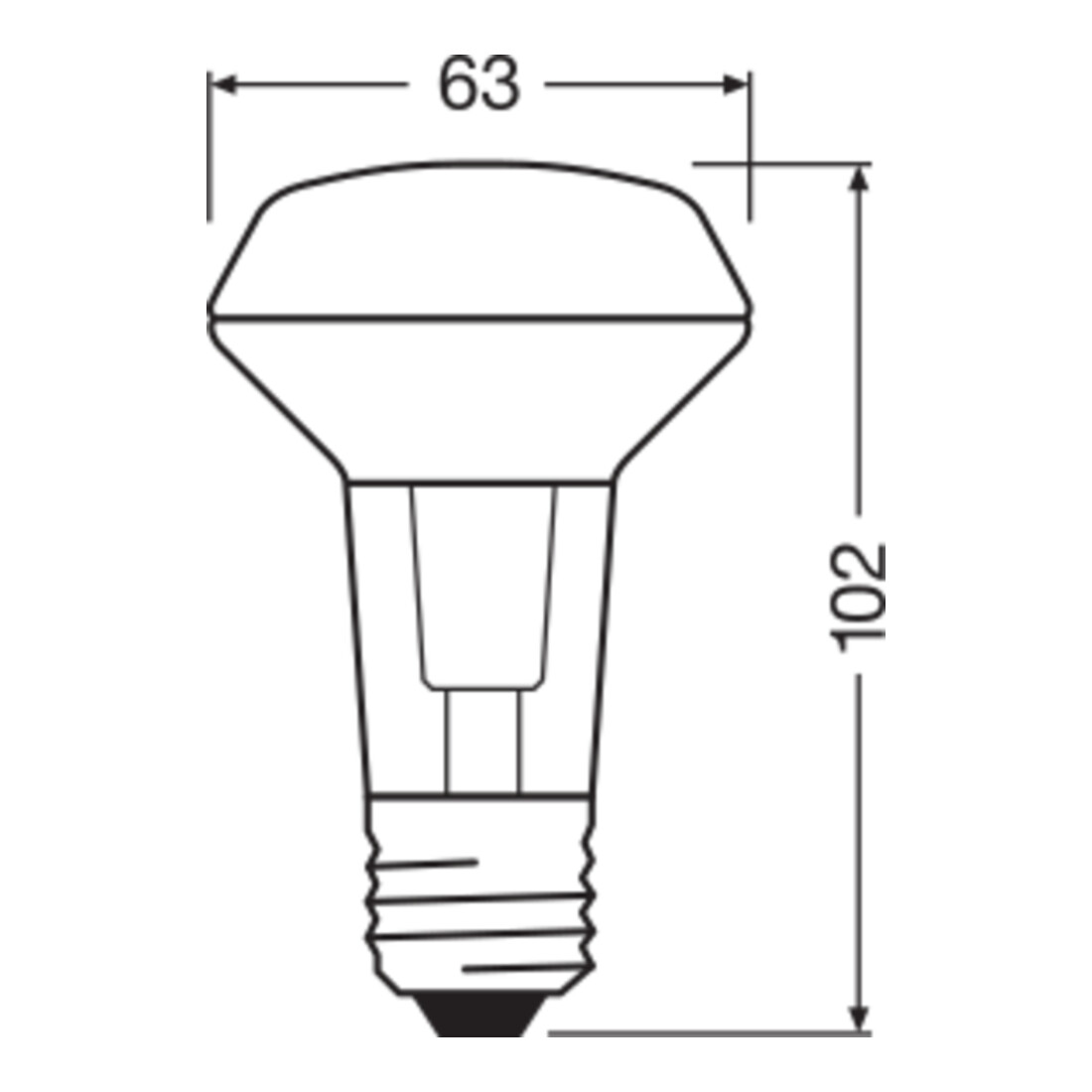 OSRAM LAMPE LED-Reflektorlampe R63 E27, 827 SMART#4058075607873
