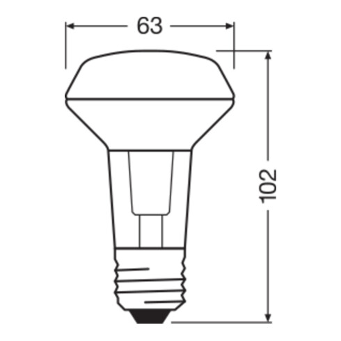 OSRAM LAMPE LED-Reflektorlampe R63 E27, 827 SMART#4058075607910