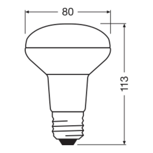OSRAM LAMPE LED-Reflektorlampe R80 E27, 827 SMART#4058075607958