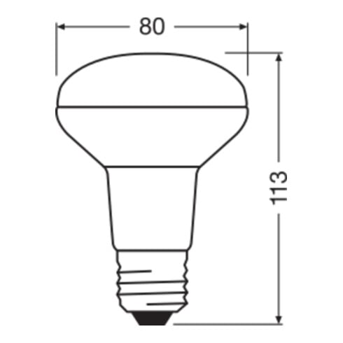 OSRAM LAMPE LED-Reflektorlampe R80 E27, 927, dim. SMART#4058075609457