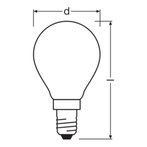 OSRAM LAMPE LED-Tropfenlampe E14 827, dim. PCLP25D2,8827GLFRE14