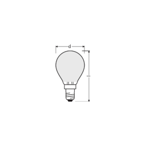 OSRAM LAMPE LED-Tropfenlampe E14 827 LEDPCLP404827GLFRE14