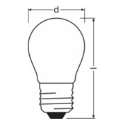 OSRAM LAMPE LED-Tropfenlampe E27 827, dim. PCLP40D4,8827GLFRE27-4
