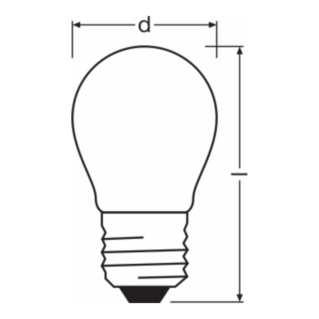 OSRAM LAMPE LED-Tropfenlampe E27 827, dim. PCLP40D4,8827GLFRE27