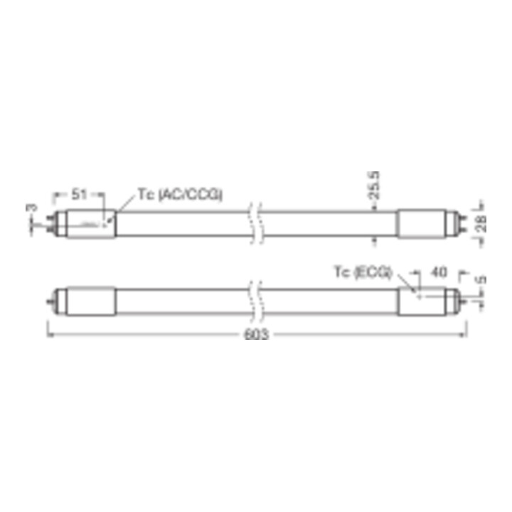 OSRAM LAMPE LED-Tube T8 univeral 830 ST8PROU0.6M7,5W830UN