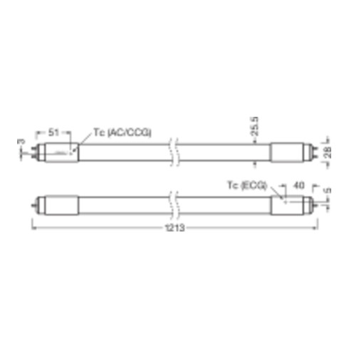 OSRAM LAMPE LED-Tube T8 univeral 840 ST8PROU-1.2M15W840UN