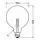 OSRAM Lampe LED Vintage E27, 824 1906GLOBE2,8/824FGD
