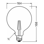 OSRAM Lampe LED Vintage E27, 824 1906GLOBE2,8/824FGD-5